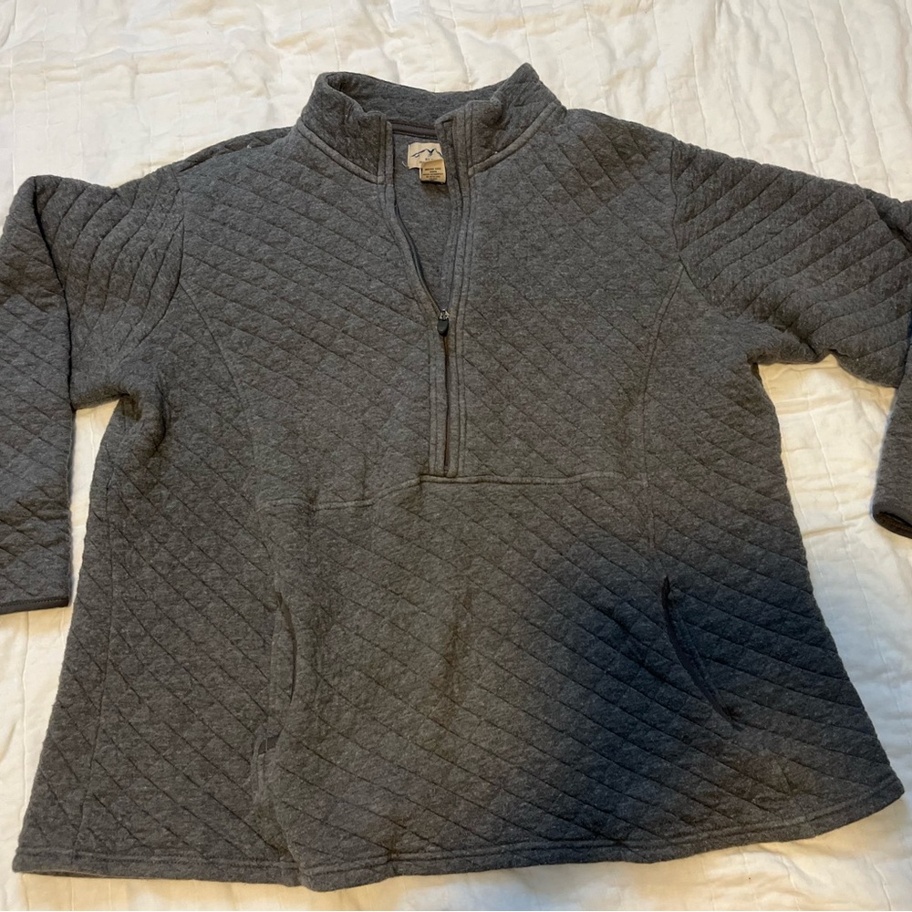 Gray Quilted Women's Sweatshirt